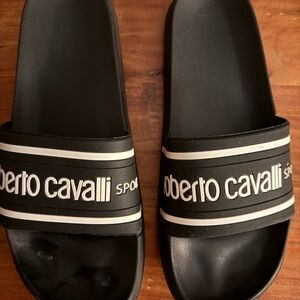 Roberto Cavalli Black Slides